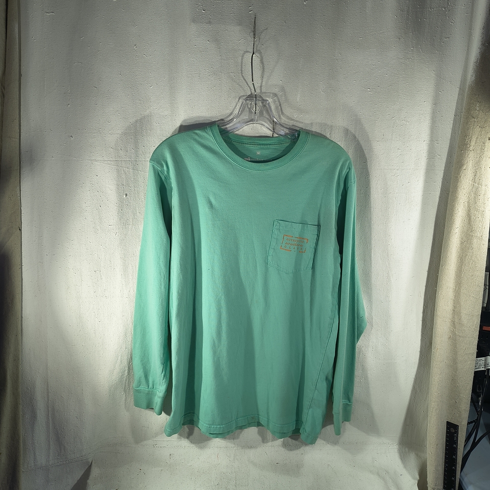Southern Marsh Men's Size Medium Teal Long Sleeve Pocket Tee